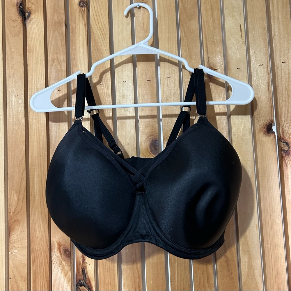 Elomi Bijou Flirt Underwire Banded Molded Cage Bra Black Size 34K